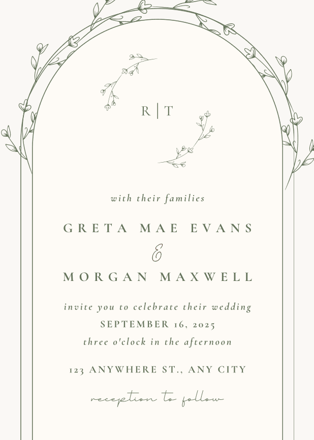 Wedding invitation template 1