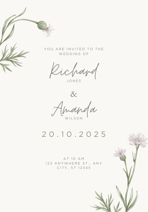 Wedding invitation template 2
