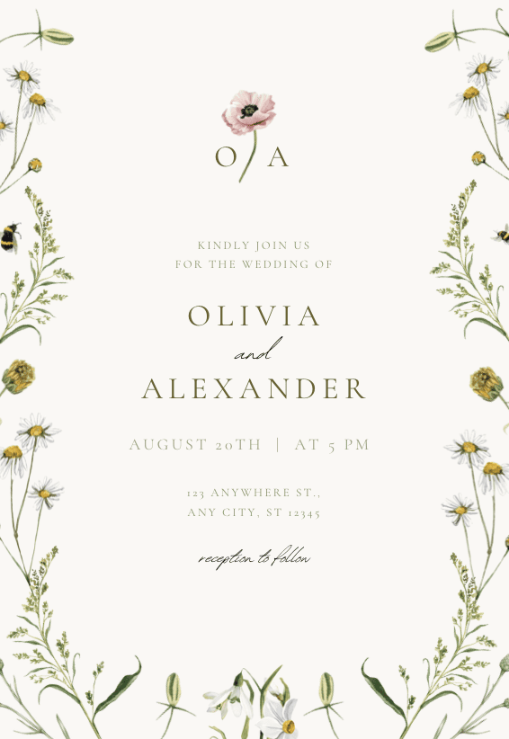 Wedding invitation template 3
