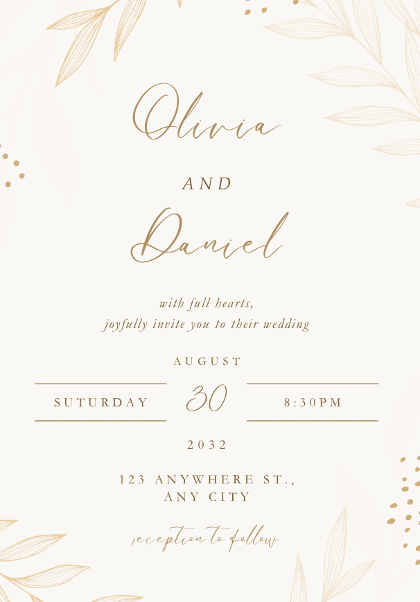 Wedding invitation template 4