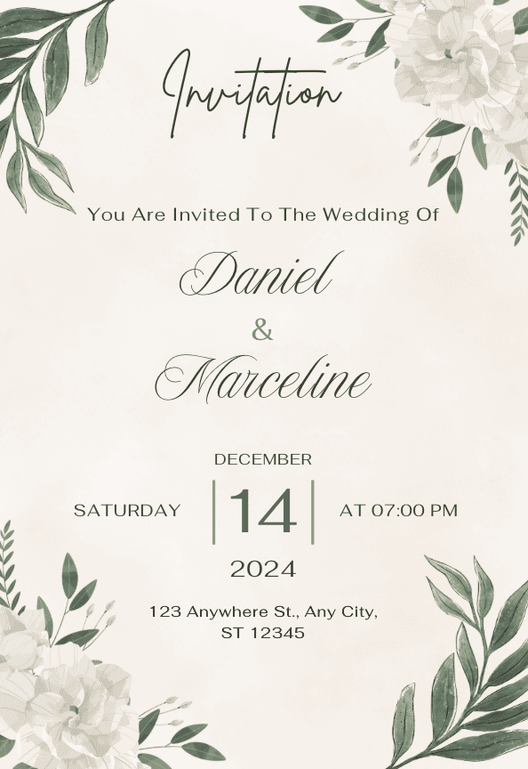 Wedding invitation template 5